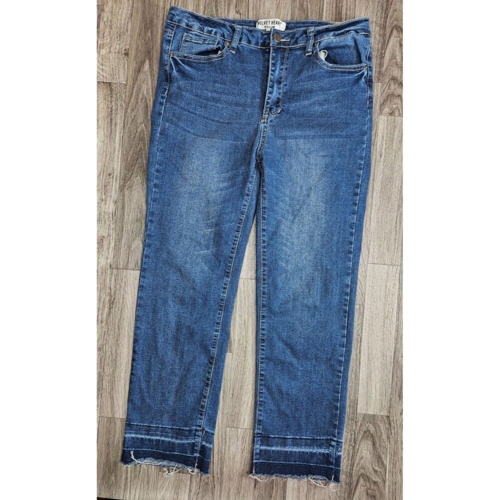 (3/$35) Velvet Heart Women Size 30‎ Karsten Mid Rise Whiskered Denim Blue Jeans